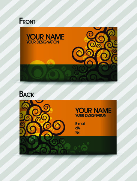 commonly stylish business card design vector 