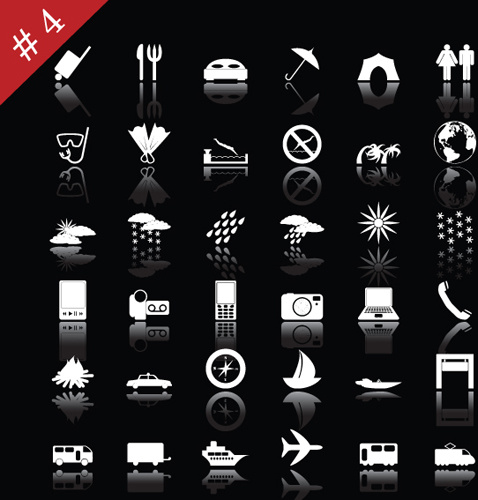 commonly white web icon vector set