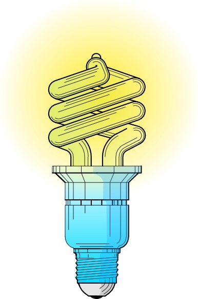 Compact Fluorescent Light Bulb clip art