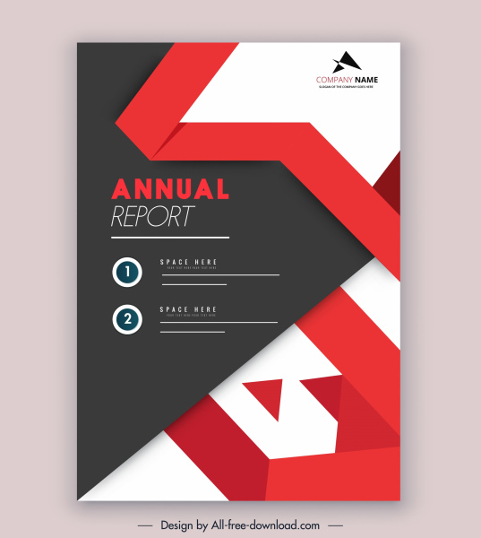 company annual report template elegant modern design