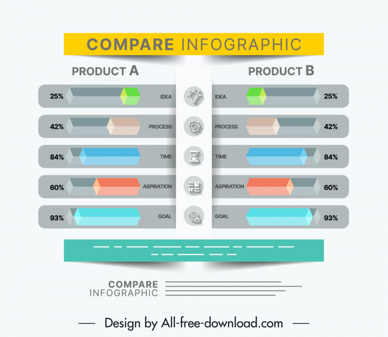 compare infographic template  3d cubes shapes