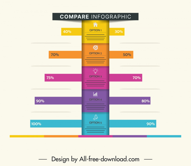 compare infographic template elegant flat modern 