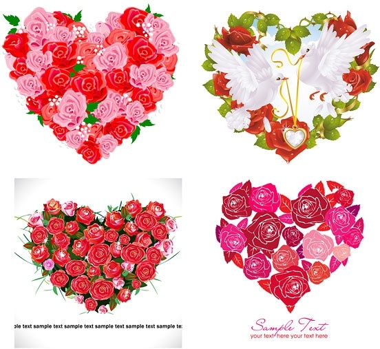 Composed Of Vector Love Roses Free Vector In Encapsulated Postscript