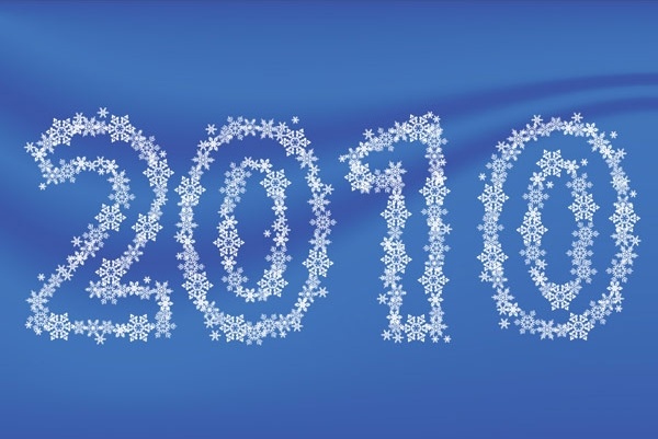 composition of the 2010 vector snowflakes