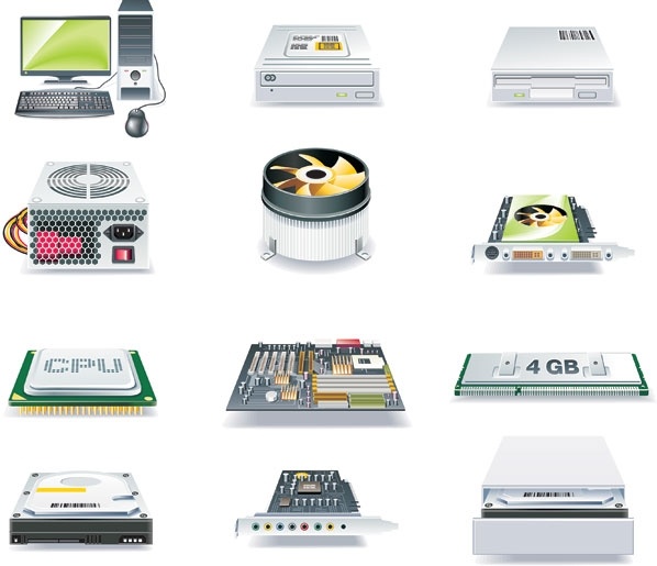 computer and accessories icon vector