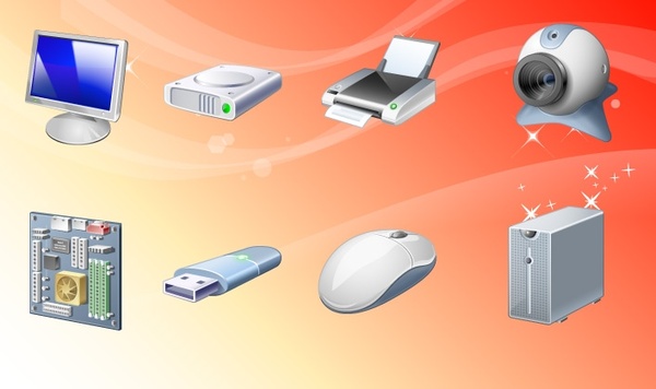 Computer Hardware Icons icons pack 