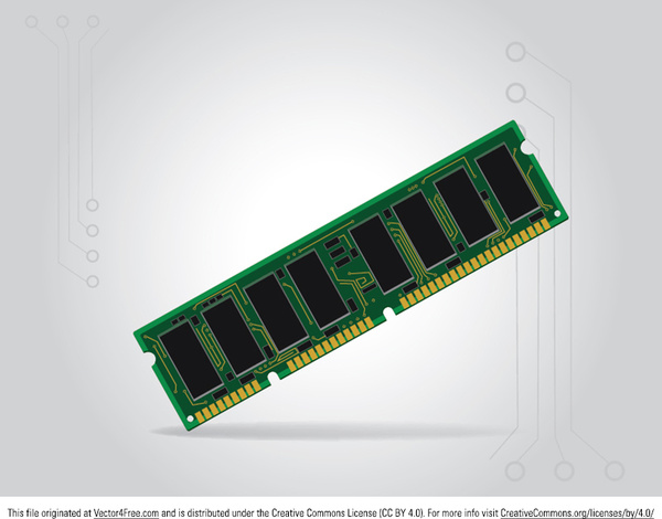 computer ram memory card vector