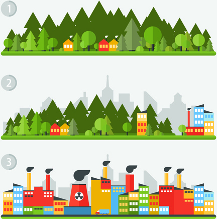 concept ecology and environment business template vector