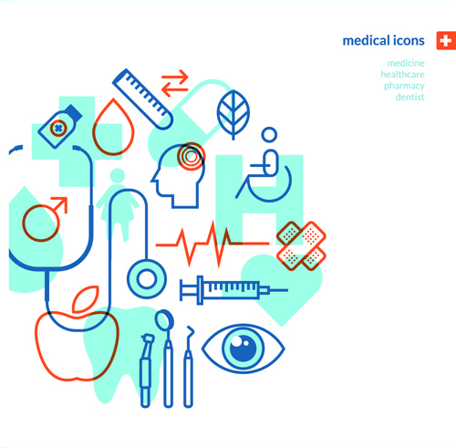 concept medical business template vector 