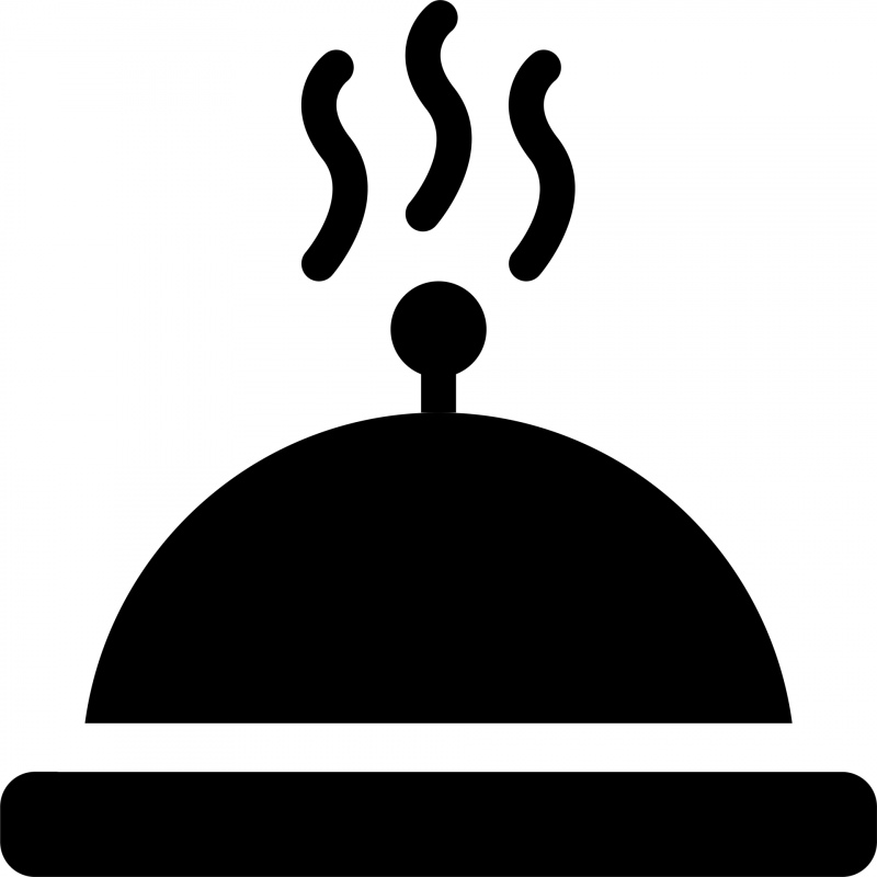 concierge bell icon flat silhouette outline