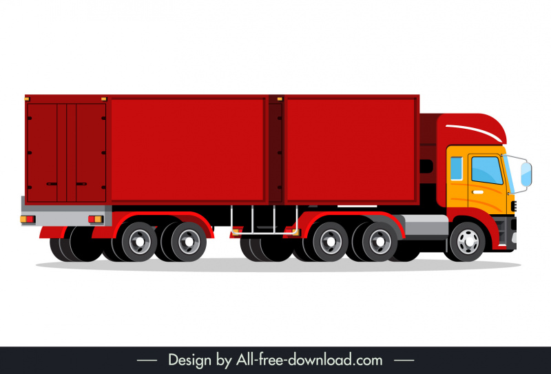 container truck icon modern 3d outline 