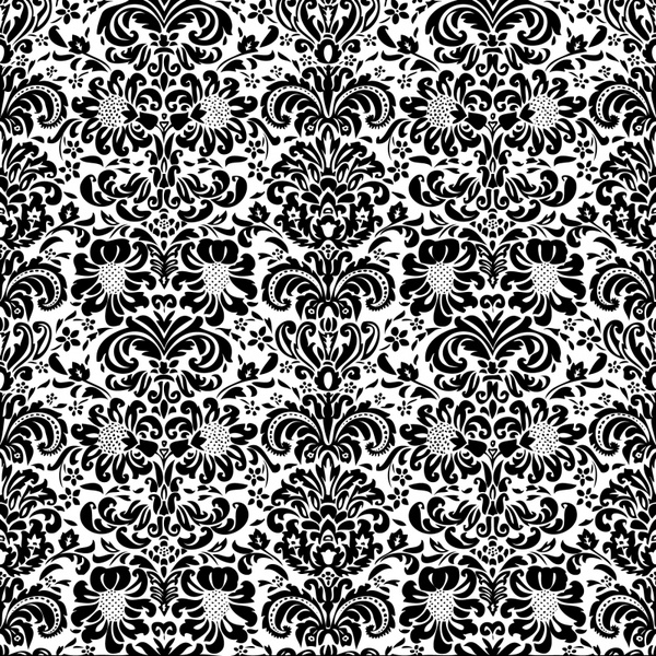 decorative pattern template black white classic floral shapes