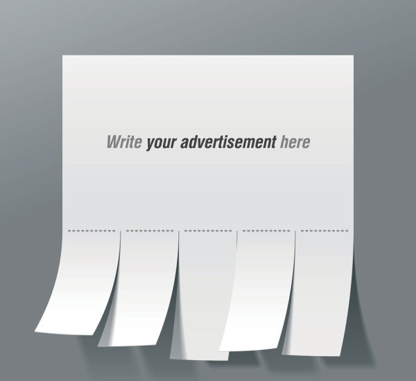 convenient advertising paper template 01 vector