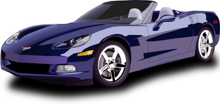 Convertible Sport Car clip art 