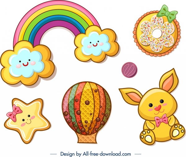 cookies design templates colorful cute decor