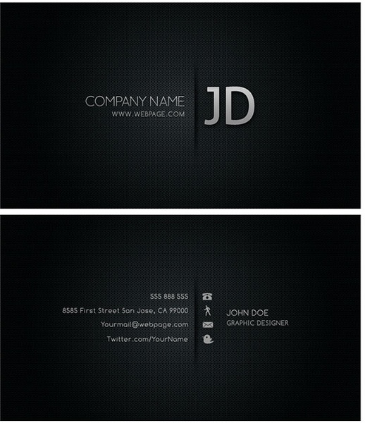 business card psd template free