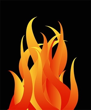 cool fire pattern vector