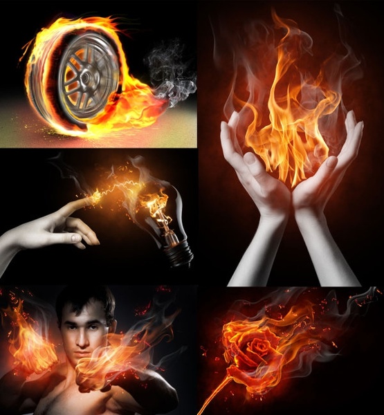 cool flame theme of highdefinition picture