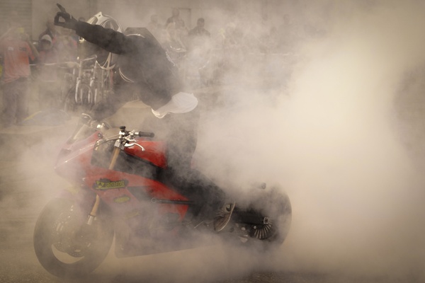 cool motorcycle burnout