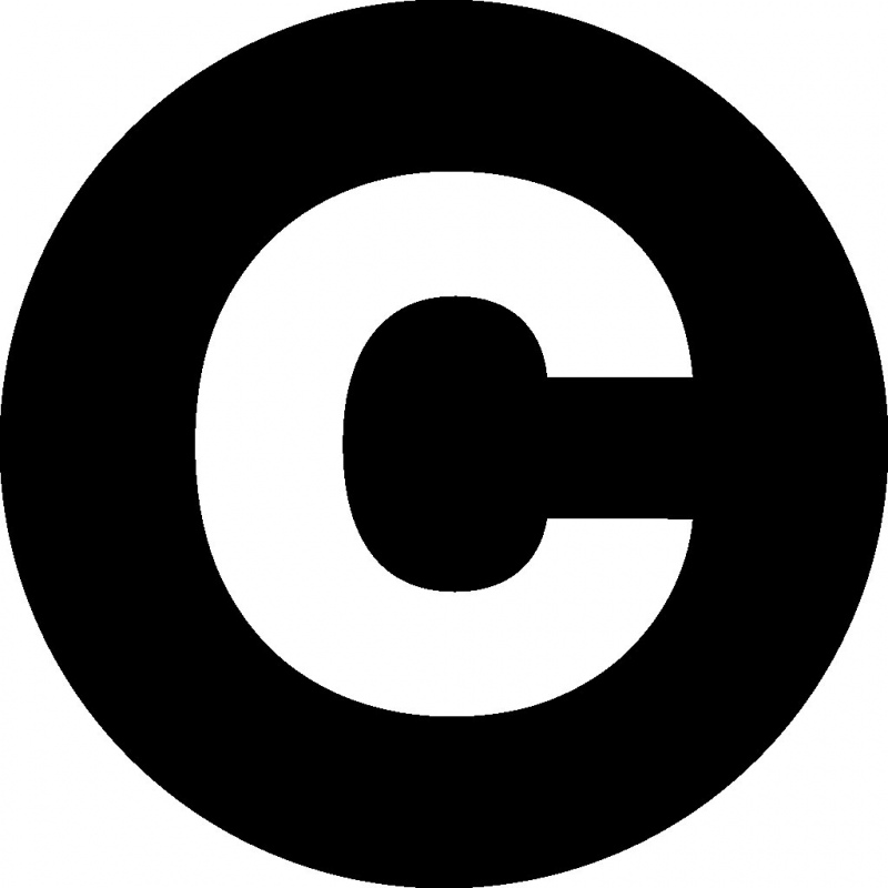 copyright sign icon flat contrast text circle sketch