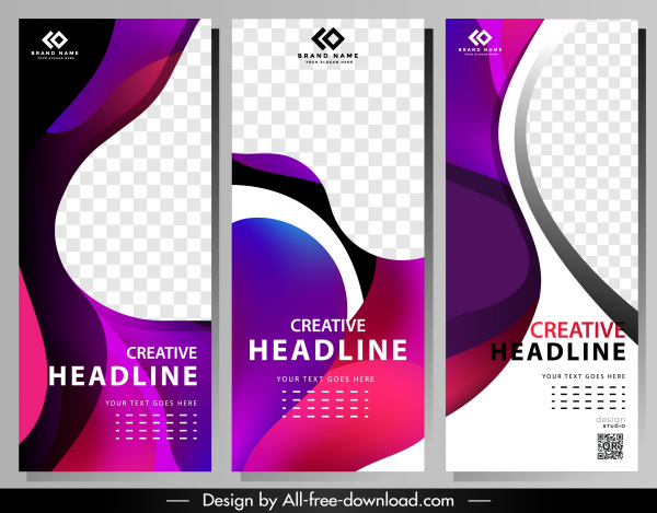 corporate banner templates modern colorful abstract decor