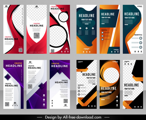 corporate banners templates modern colorful decor