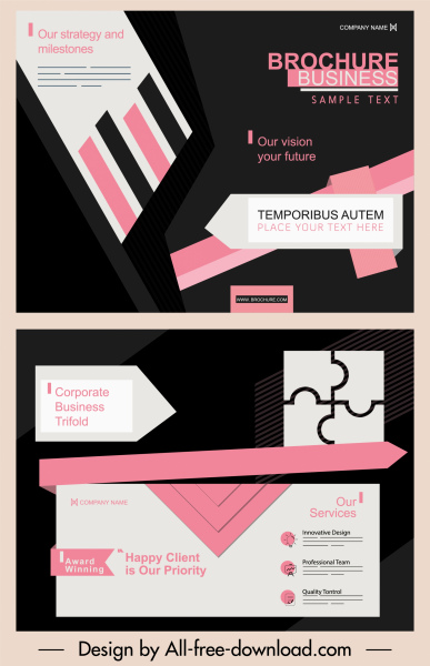 corporate brochure templates modern dark abstract decor