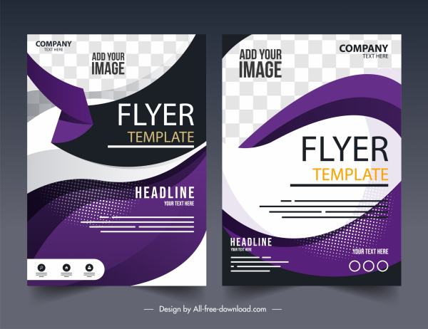 corporate flyer templates elegant violet dynamic decor
