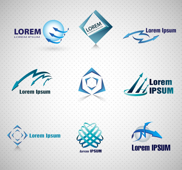 corporate logo design with blue color