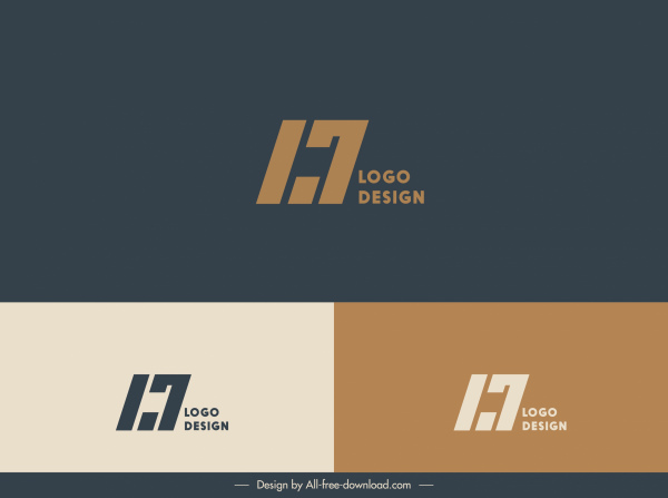 corporate logo template abstract texts type