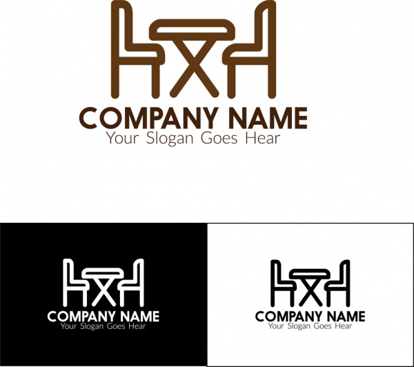 corporate logotype furniture emblem design