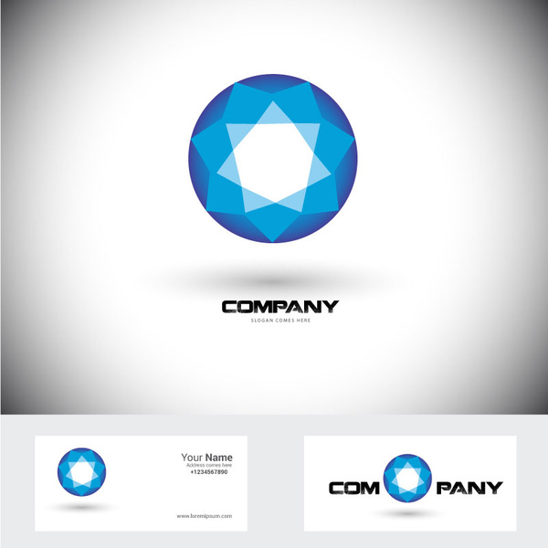 corporation logo design with diamond shape illustration