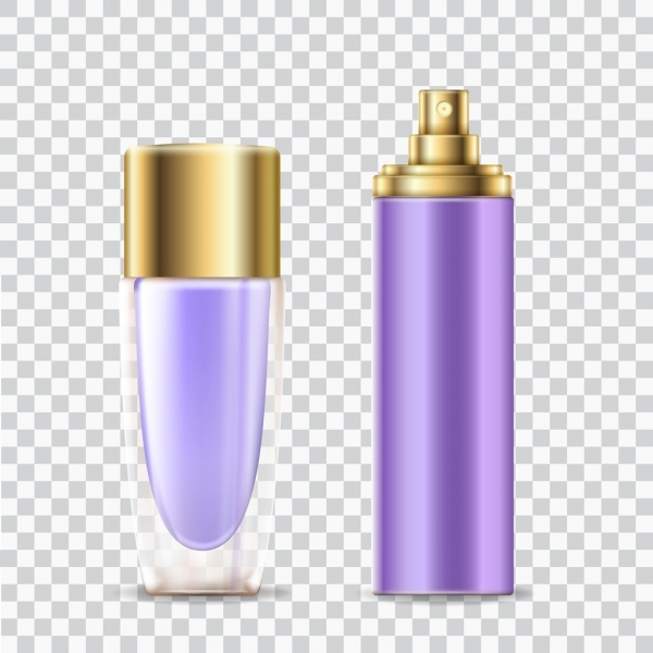 cosmetic advertising background perfume objects realistic design