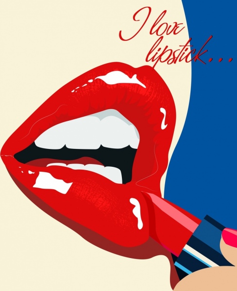 cosmetic advertising woman lips lipstick makeup