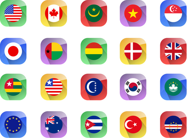 country flag icons collections