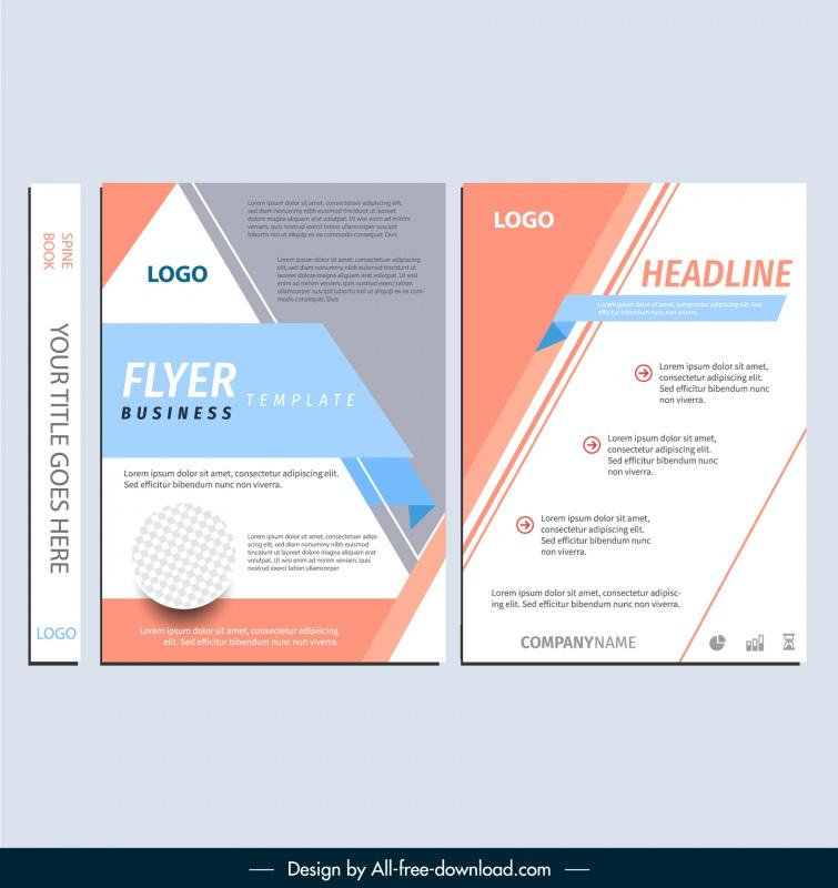 cover book  template elegant geometry decot 