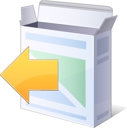 Cover box with left arrow