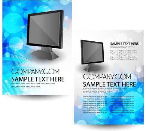 cover brochure and business card vector set