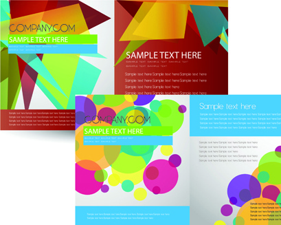 cover brochure and business card vector set
