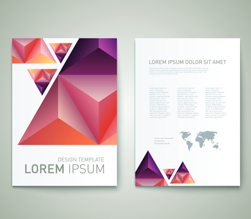 Cover brochure geometric triangle copy space vector Vectors images ...