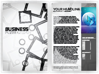 cover of business flyer design vector