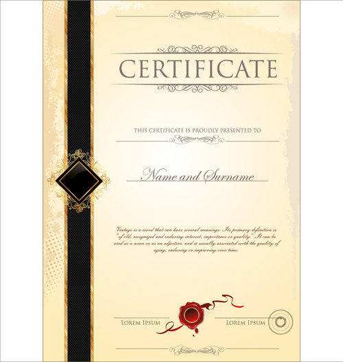 Certificate Border Design Vector Free Download - Best Certificates