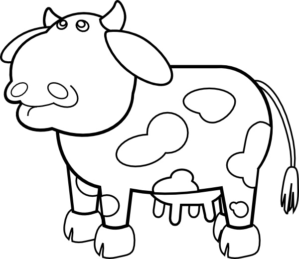 Cow Outline clip art
