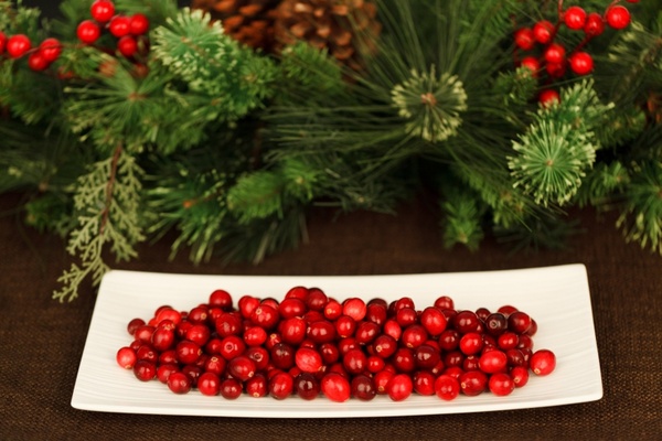 cranberries on a plate