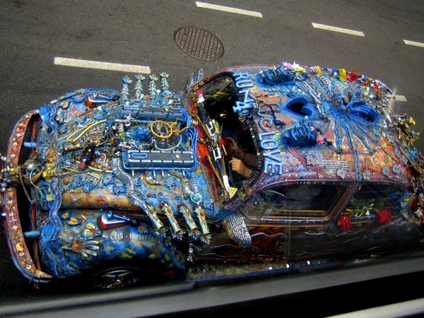 crazy overpainted car 