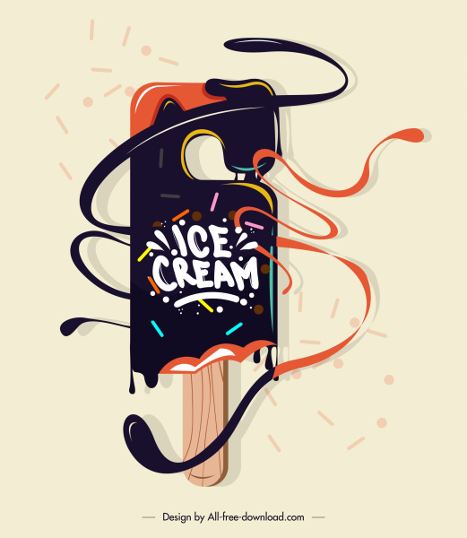 cream stick advertising background colorful dynamic decor 