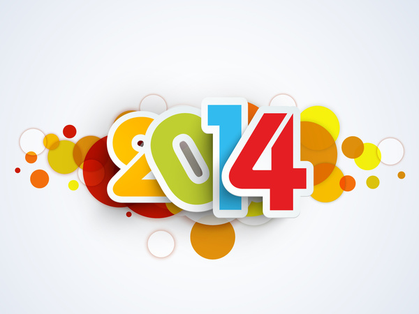 creative14 new year vector background set