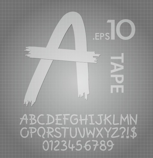 creative alphabet and numeral design vector