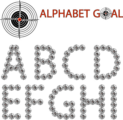 creative alphabet goal design vector 