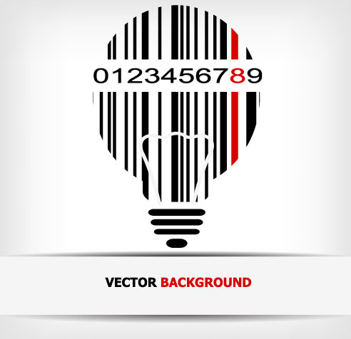 creative barcode background vector set